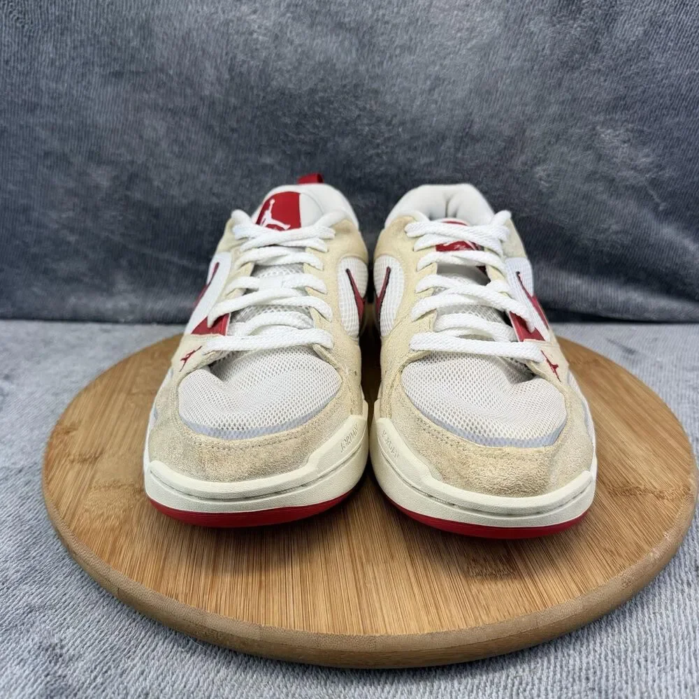 Jordan Shoes Mens Size 10 Beige Red Suede Low Top Casual Sneakers HJ6777-116